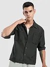 Dark Grey Bubble Textured Shacket