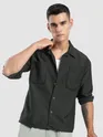 Dark Grey Bubble Textured Shacket