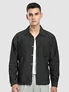 Dark Grey Bubble Textured Shacket