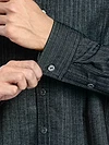 Black Striped Corduroy Shirt