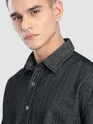Black Striped Corduroy Shirt