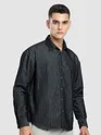 Black Striped Corduroy Shirt