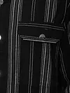 Black Striped Cotton Corduroy Shirt