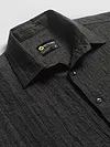 Black Textured Jacquard Shirt