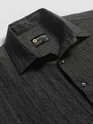 Black Textured Jacquard Shirt