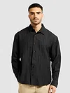 Black Textured Jacquard Shirt