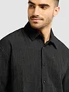 Black Textured Jacquard Shirt