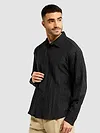 Black Textured Jacquard Shirt