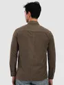 Brown Dual Pocketed Suede Shirt