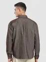 Brown Striped Corduroy Shirt