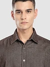 Brown Striped Corduroy Shirt