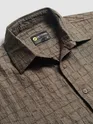 Brown Textured Jacquard Shirt