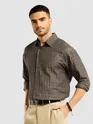 Brown Textured Jacquard Shirt