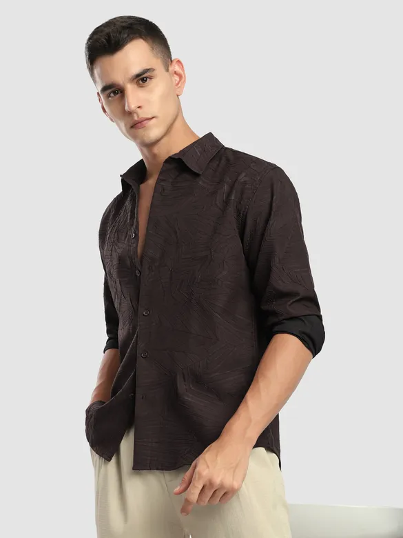Coffee Brown Crushed Shirt