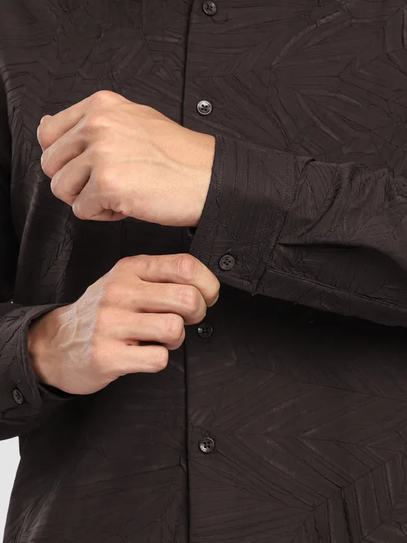 Coffee Brown Crushed Shirt