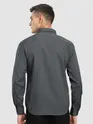 Dark Grey Textured Western Shirt
