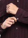French Wine Structured Stripe Shirt