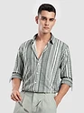 Grey Multi Striped Printed Shirt