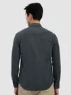 Grey Panel Suede Shirt
