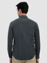 Grey Panel Suede Shirt