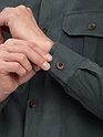 Grey Panel Suede Shirt