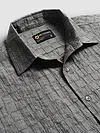 Grey Textured Jacquard Shirt