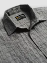 Grey Textured Jacquard Shirt