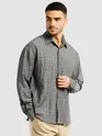 Grey Textured Jacquard Shirt