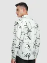 Light Grey Abstract Floral Printed Shirt