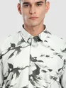 Light Grey Abstract Floral Printed Shirt