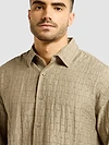 Light Khaki Textured Jacquard Shirt
