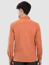 Maple Orange Dual Pocketed Suede Shirt