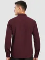 Maroon Textured Western Shirt