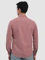Mauve Pink Panel Suede Shirt