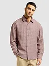 Mauve Textured Jacquard Shirt