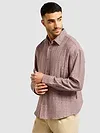 Mauve Textured Jacquard Shirt