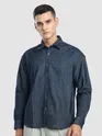 Navy Striped Corduroy Shirt