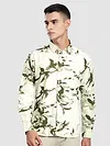 Off White Abstract Floral Printed Shirt