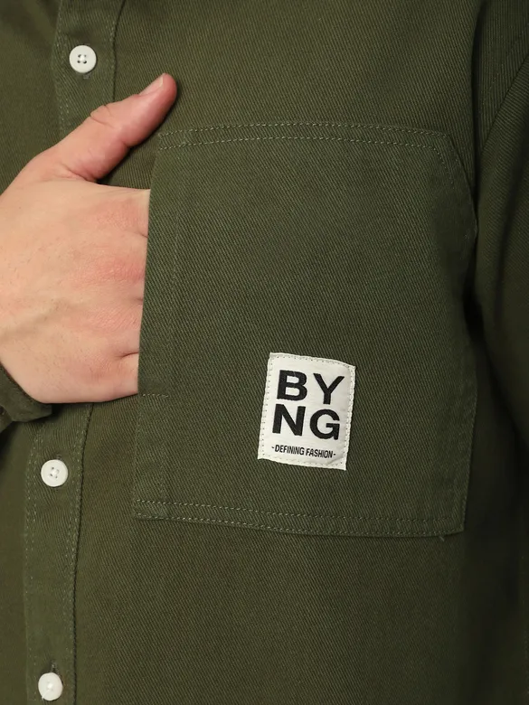 Olive BYNG Cotton Shirt