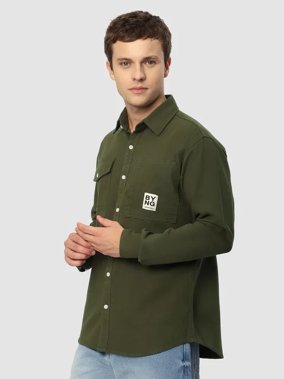 Olive BYNG Cotton Shirt
