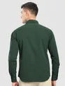 Olive Green Textured Western Shirt