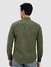 Olive Panel Suede Shirt