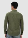 Olive Panel Suede Shirt