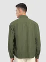 Olive Structured Stripe Shirt