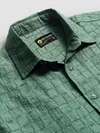 Regent Green Textured Jacquard Shirt