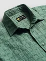 Regent Green Textured Jacquard Shirt