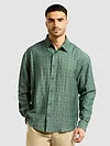 Regent Green Textured Jacquard Shirt