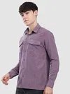 Violet Dual Pocketed Suede Shirt
