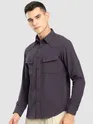 Violet Textured Western Shirt