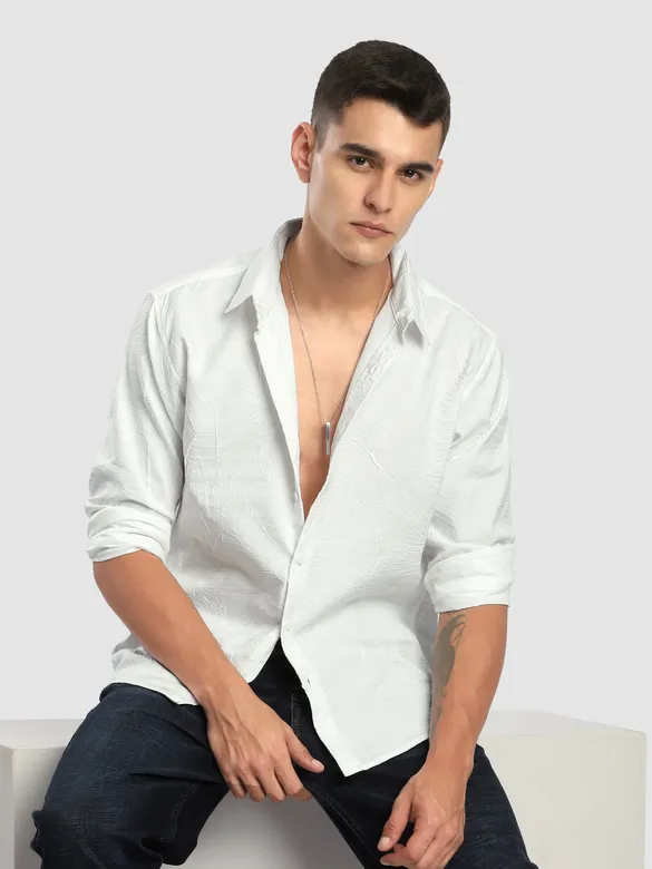 White Crushed Shirt